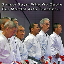 Sensei Says: Why We Quote Our Martial Arts Teachers. image