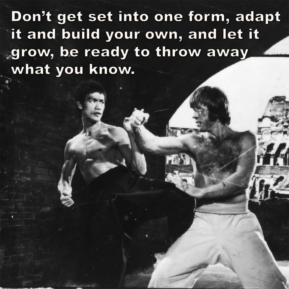 Don’t get set into one form, adapt it and build your own, and let it grow, be ready to throw away what you know. image