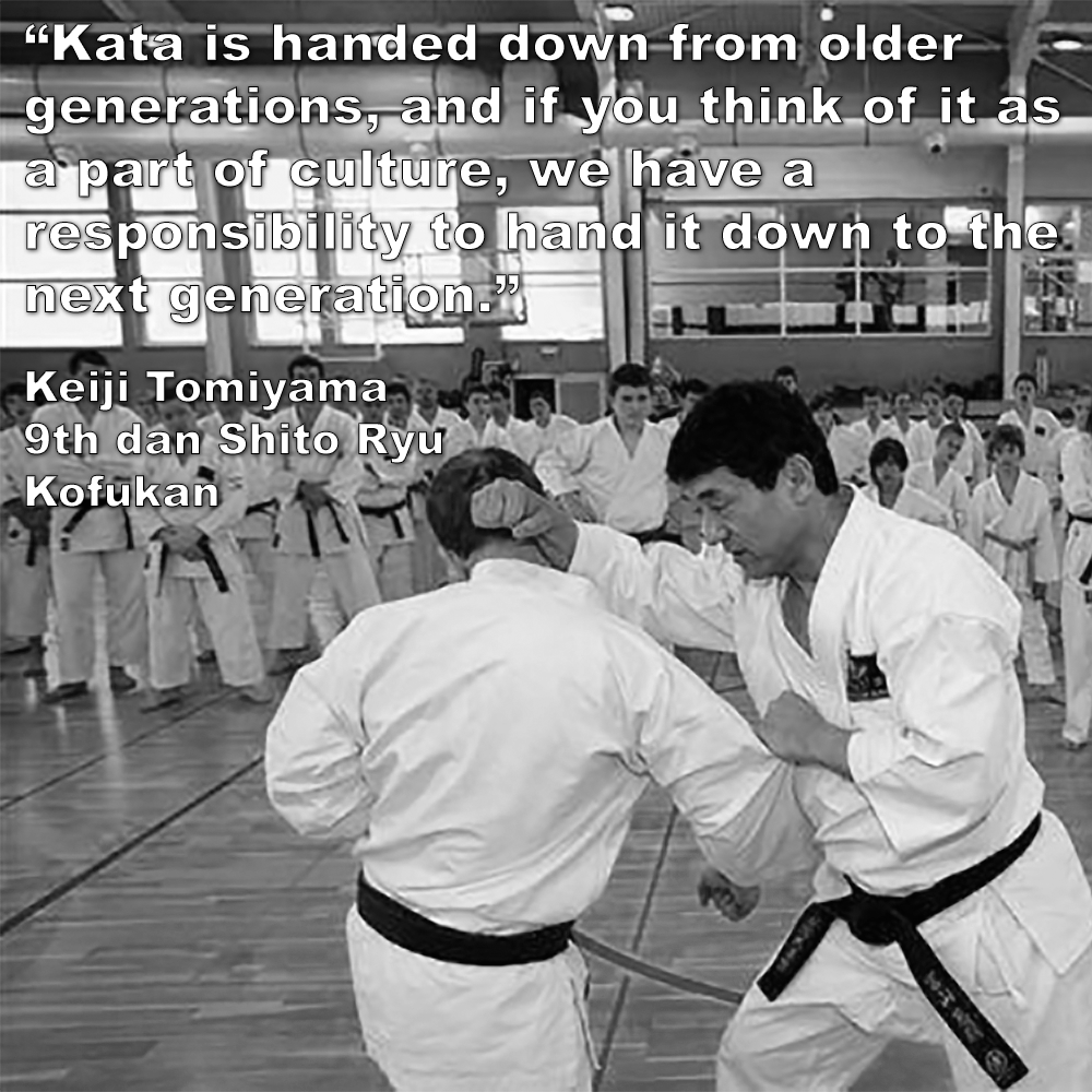 Kata is handed down from older generations, and if you think of it as a part of culture, we have a responsibility to hand it down to the next generation. image