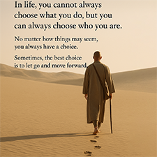 In life, you cannot always choose what you do, but you can always choose who you are. image